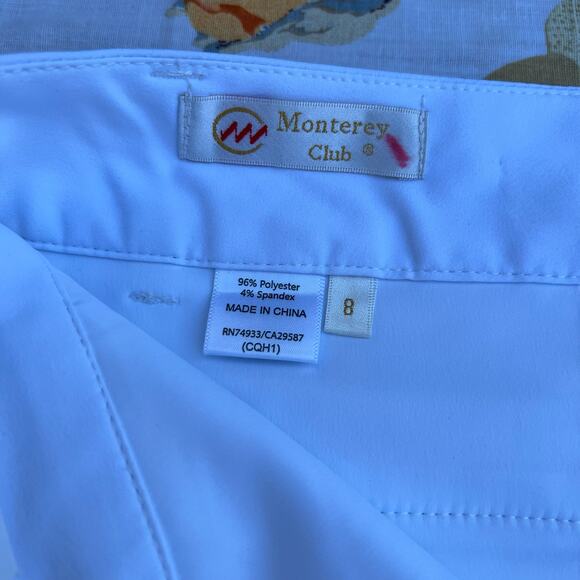 Monterey Club Women’s White Capri: Size 8: NW - Picture 2 of 4